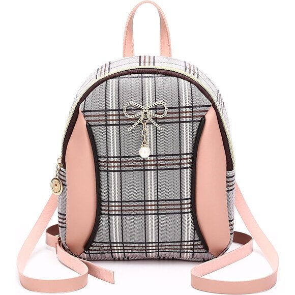 New Women Small Backpack Purse, Lightweight Crossbody Wallet Bag - Pink 3 - Picture 1 of 8